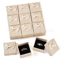 Boîtes de rangement carrées en carton pour bagues cadeaux&nbsp;CON-TAC0001-17F