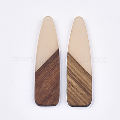 Grandes colgantes de resina y madera de nogal&nbsp;RESI-S358-98D