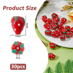 30 шт. Бусины лэмпворк&nbsp;LAMP-DC0001-26