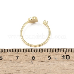 Открытые манжеты из латуни с микропаве и цирконием для женщин&nbsp;RJEW-K308-02A-G