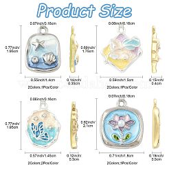 10шт 8 стиля подвески из сплава с эмалью&nbsp;FIND-FS0004-49