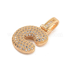Pendenti in zirconi cubici trasparenti in micro pavè di ottone&nbsp;KK-B099-01G-C