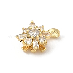 Вращающиеся латунные подвески из прозрачного кубического циркония с микропаве&nbsp;KK-F905-23G-05