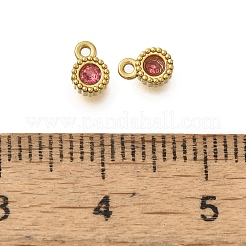 Dijes de circonita cúbica micropavé de acero inoxidable 304&nbsp;STAS-U027-02G-08