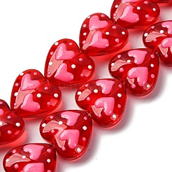 Стеклянные эмалевые бусины&nbsp;GLAA-Q125-01A-05