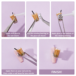 60 fer à repasser 2 styles avec cabochons en plastique&nbsp;KY-FH0001-51B