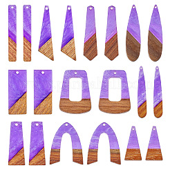 20шт 10 стиля подвески из смолы и дерева&nbsp;WOOD-TA0002-67A