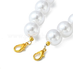 Абс пластик имитация жемчуга круглые бусы кошелек ремни&nbsp;AJEW-FZ00005