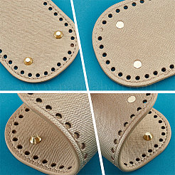 6 шт. 6 стиля плоские круглые сумки из искусственной кожи для вязания крючком подкладка для формирования низа ногтей&nbsp;DIY-PH0021-06C