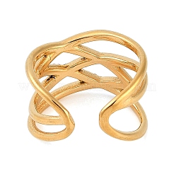 Кольцо-манжета из нержавеющей стали 304 с ионным покрытием (IP) со стразами&nbsp;RJEW-D083-02G