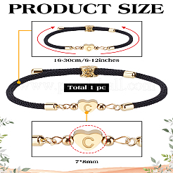 1 bracelet réglable en cordon de nylon pour femmes et hommes&nbsp;BJEW-LP0001-30C