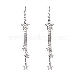 Orecchini pendenti con nappe in acciaio inossidabile 304 per donna&nbsp;EJEW-JE06399-01