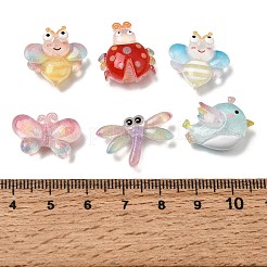 Cabochon in resina trasparente e polvere glitterata&nbsp;RE-CBAA73D-02
