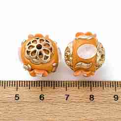 Круглые бусины из смолы ручной работы из Индонезии&nbsp;IPDL-P005-23KCG-01