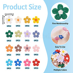 80 шт. 16 стиля цветочная компьютерная вышивка ткань нашивки на термоклей&nbsp;PATC-TA0001-14