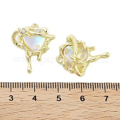 Pendenti in vetro in lega di placcatura a cremagliera&nbsp;FIND-Z054-03G