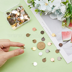 120 шт. 6 цвета тибетский стиль латунь штамповка пустые бирки подвески&nbsp;FIND-FH0009-57