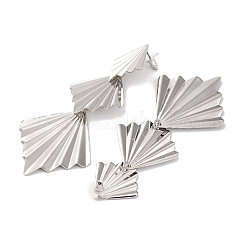 Pendientes de aleación con forma de rombo para mujer&nbsp;EJEW-U028-02P