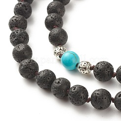 Collana di perle di mala con pietre preziose&nbsp;NJEW-JN03813