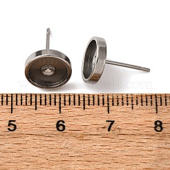 201 elementi per orecchini a bottone in acciaio inossidabile&nbsp;STAS-D379-10C-P