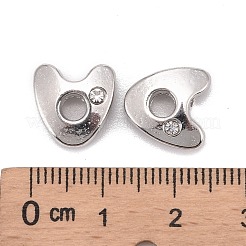 Perles coulissantes de lettre pour la fabrication de bracelet de montre&nbsp;ALRI-O012-A-NR