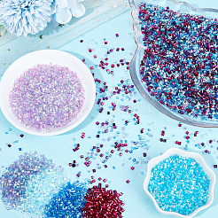 80 г двухцветных пластиковых трубчатых бусин&nbsp;KY-HY0001-14B