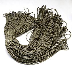 Полиэфирные и спандексные веревочные веревки, 1 внутреннее ядро, темно-оливковый зеленый, 2 мм, около 109.36 ярда (100 м) / пачка
