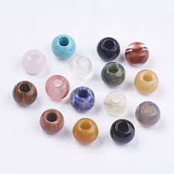 Beads mixtes naturels et synthétiques, rondelle, 14x12mm, Trou: 5mm