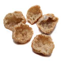 Decorazioni per esposizione di campioni minerali di agata drusa naturale, grappolo di agata grezza, pepite, Perù, 30~50mm, 25~30g / pc