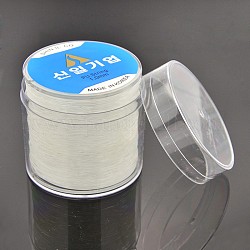 Filo di cristallo elastico coreano, stringa del braccialetto elastico, con scatola, per fare gioielli, chiaro, 1mm, circa 109.36 iarde (100 m)/rotolo
