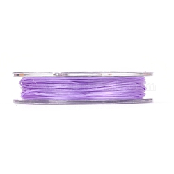 Filo elastico perline elastico resistente, filo di cristallo elastico piatto, lilla, 0.8mm, circa 10.93 iarde (10 m)/rotolo
