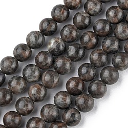 Chapelets de perles en labradorite naturelle , ronde, 8mm, Trou: 0.8mm, Environ 44~47 pcs/chapelet, 14.80~14.96 pouce (37.6~38 cm)