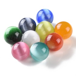 Perles d'oeil de chat, aucun perles de trou, ronde, couleur mixte, 22.4mm