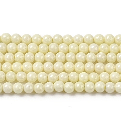 Brins de perles d'imitation de zircone cubique, ronde, jaune clair, 3mm, Trou: 0.7mm, Environ 114~117 pcs/chapelet, 14.80''~14.96'' (37.6~38 cm)