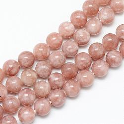 Chapelets de perles de sunstone naturelles, ronde, 8~9mm, Trou: 1mm, Environ 46 pcs/chapelet, 14.76 pouce ~ 14.96 pouces (37.5~38 cm)