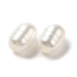 Abs imitazione perla perline acriliche, colonna, bianco crema, 6x9mm, Foro: 1.4 mm, circa 2500pcs/500g