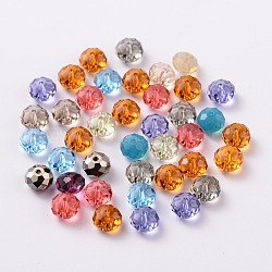 Austrian Crystal Beads, 5040 8mm, Faceted Rondelle, Mixed Color, 8x6mm