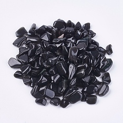 Натуральный черный камень чип бисер, упавший камень, нет отверстий / незавершенного, 5.5~17.5x4~10x1.5~6.5 мм