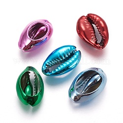 Perle di conchiglia di conchiglia elettrolitica, colore misto, 15~20x10~12x5~6mm, Foro: 12~14x2~3 mm