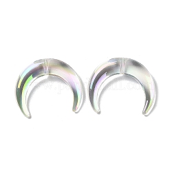 Perles en acrylique transparente, lune, clair ab, 27.5x33x7mm, Trou: 2mm
