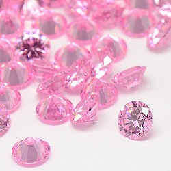 Кубического циркония кабошоны, класс А, граненые, алмаз, розовый жемчуг, 8x4.6 мм