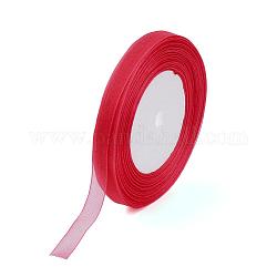Sheer Organza Ribbon, DIY Material for Ribbon, Red, 1/2 inch(12mm), 500yards(457.2m)