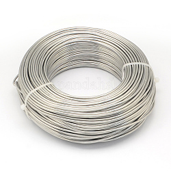 Fil d'aluminium rond brut, fil d'artisanat en métal pliable, pour la fabrication artisanale de bijoux bricolage, 10 jauge, 2.5mm, 35m/500g (114.8 pieds/500g)
