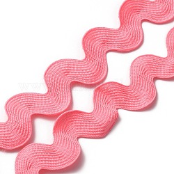 Gorgecraft Cinta con borde ondulado de poliéster de 10 yarda, ribete de encaje ondulado, Para costura de ropa y decoración artesanal., rosa, 3/4~1-3/8 pulgada (20~34 mm)