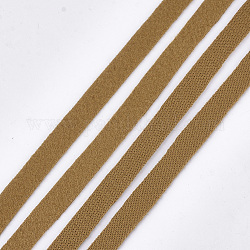 Plüsch Stoffband, Polyesterband, dunkelgolden, 10 mm, etwa 100yards / Rolle (91.44 m / Rolle)