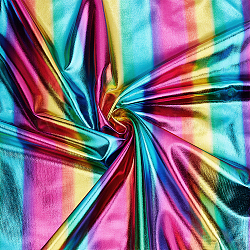 Tissu extensible en polyester et spandex, pour le bricolage et les vêtements de Noël, colorées, 100x150x0.04 cm