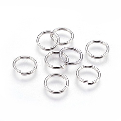 304 in acciaio inox anelli di salto aperto, colore acciaio inossidabile, 16 gauge, 12x1.3~1.4mm, diametro interno: 9mm, 600pcs/scatola