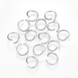 304 anelli di salto in acciaio inox, anelli di salto aperti, colore acciaio inossidabile, 9x1.2mm, diametro interno: 7mm