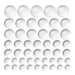 80 Stück transparente Glascabochons in 4 Größen, klare Kuppel Cabochon für Cameo Foto Anhänger Schmuckherstellung, Halbrund, Transparent, 6mm / 8mm / 10mm / 12mm, 20pcs / Größe