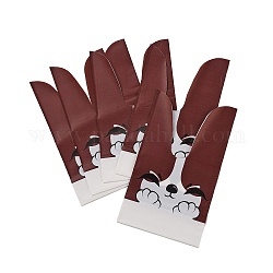 Bolsas de plástico para galletas de orejas largas, bolsas de regalo de dulces, para regalos de fiesta, patrón de hueso de perro, 17x10 cm, 50 PC / sistema
